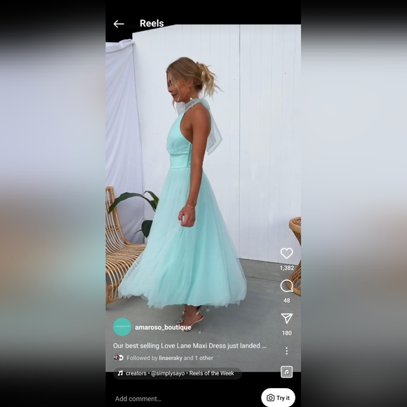 Mint party dress - Picture 5 of 6